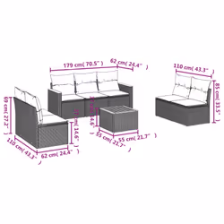 VidaXL 3258276 set mobili da esterno