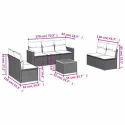 VidaXL 3258282 set mobili da esterno