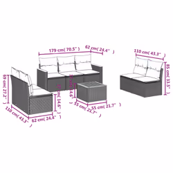 VidaXL 3258283 set mobili da esterno