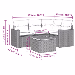 VidaXL 3258338 set mobili da esterno