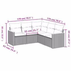 VidaXL 3258359 set mobili da esterno