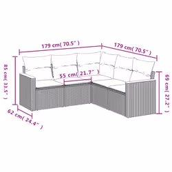 VidaXL 3258366 set mobili da esterno