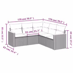 VidaXL 3258370 set mobili da esterno