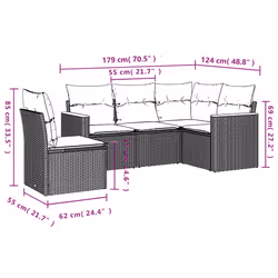 VidaXL 3258378 set mobili da esterno