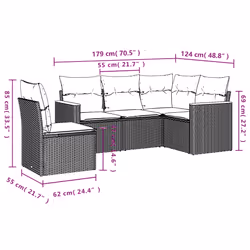 VidaXL 3258383 set mobili da esterno