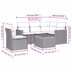 VidaXL 3258384 set mobili da esterno
