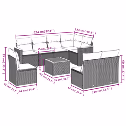 VidaXL 3258443 set mobili da esterno