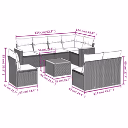 VidaXL 3258450 set mobili da esterno