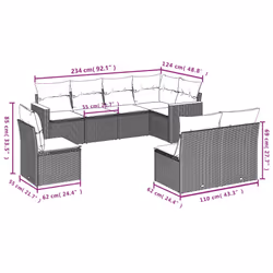 VidaXL 3258451 set mobili da esterno