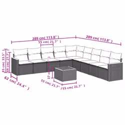 VidaXL 3258458 set mobili da esterno