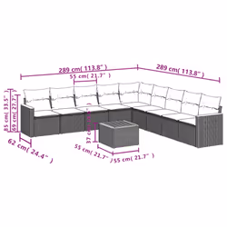 VidaXL 3258467 set mobili da esterno