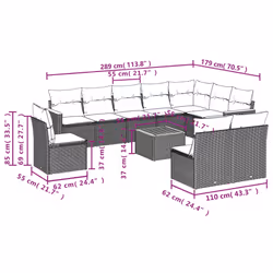 VidaXL 3258472 set mobili da esterno - Vista aggiuntiva 3