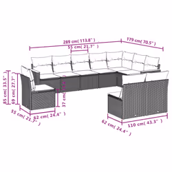 VidaXL 3258478 set mobili da esterno - Vista aggiuntiva 3