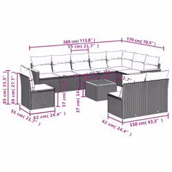 VidaXL 3258479 set mobili da esterno