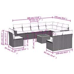 VidaXL 3258481 set mobili da esterno