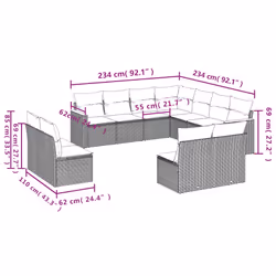 VidaXL 3258485 set mobili da esterno - Vista aggiuntiva 3