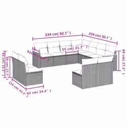 VidaXL 3258490 set mobili da esterno - Vista aggiuntiva 3