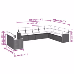 VidaXL 3258513 set mobili da esterno