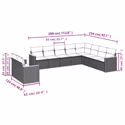 VidaXL 3258520 set mobili da esterno