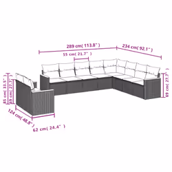 VidaXL 3258523 set mobili da esterno
