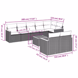 VidaXL 3258553 set mobili da esterno
