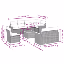 VidaXL 3258566 set mobili da esterno