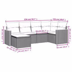 VidaXL 3258584 set mobili da esterno