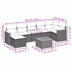 VidaXL 3258590 set mobili da esterno