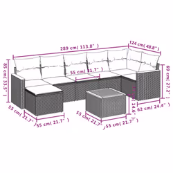 VidaXL 3258598 set mobili da esterno