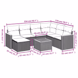 VidaXL 3258605 set mobili da esterno - Vista aggiuntiva 3