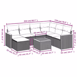 VidaXL 3258611 set mobili da esterno - Vista aggiuntiva 3