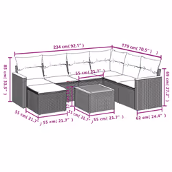 VidaXL 3258612 set mobili da esterno - Vista aggiuntiva 3