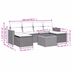 VidaXL 3258629 set mobili da esterno