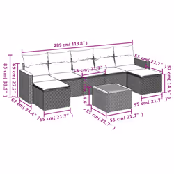 VidaXL 3258636 set mobili da esterno
