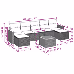 VidaXL 3258643 set mobili da esterno