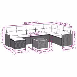 VidaXL 3258654 set mobili da esterno
