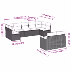 VidaXL 3258689 set mobili da esterno