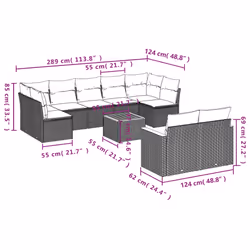VidaXL 3258695 set mobili da esterno