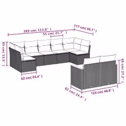 VidaXL 3258698 set mobili da esterno