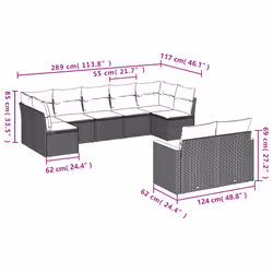 VidaXL 3258699 set mobili da esterno