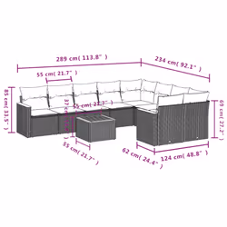 VidaXL 3258713 set mobili da esterno
