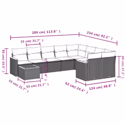 VidaXL 3258716 set mobili da esterno