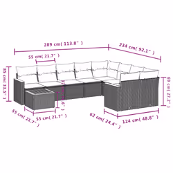 VidaXL 3258717 set mobili da esterno