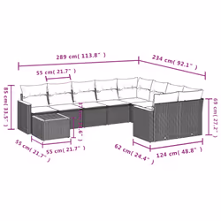 VidaXL 3258719 set mobili da esterno