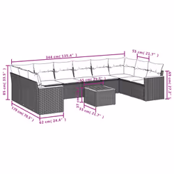 VidaXL 3258734 set mobili da esterno