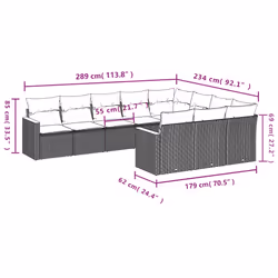 VidaXL 3258741 set mobili da esterno