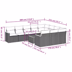 VidaXL 3258745 set mobili da esterno