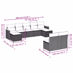 VidaXL 3258779 set mobili da esterno