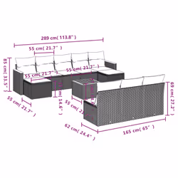 VidaXL 3258787 set mobili da esterno