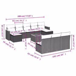 VidaXL 3258798 set mobili da esterno